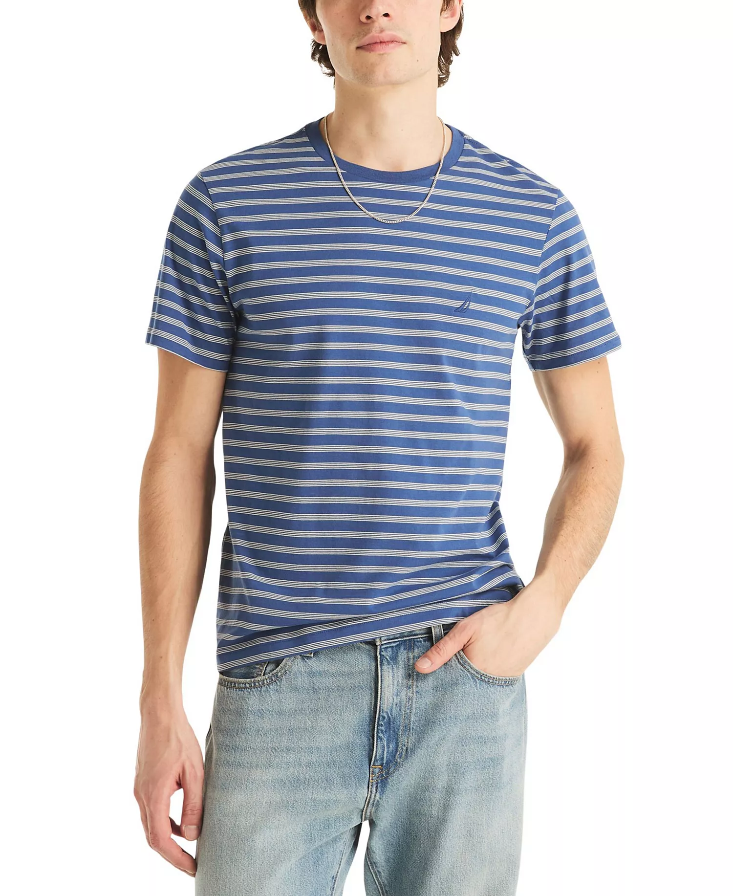 mni-e50c154a9969bde8fbf2e303bdf6dff5 Men's Short-Sleeve Stripe T-Shirt — изображение 3