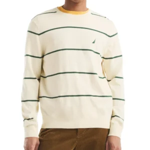 Men's Performance Striped Crewneck Sweater