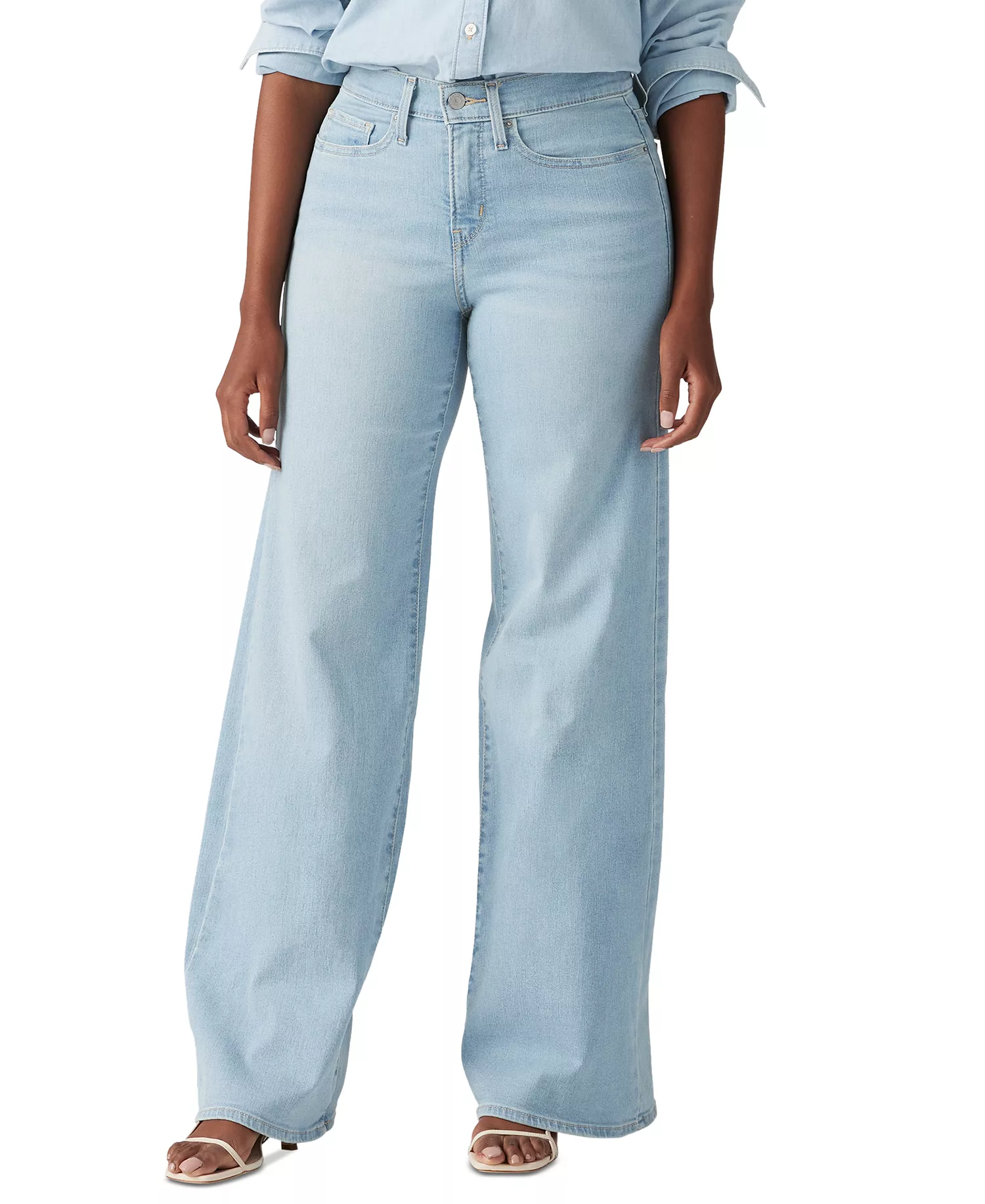 mni-e658e78d22bfa1bf5bda85f9414ab96b Women's 318 Shaping Stellar-Stretch Wide-Leg Jeans