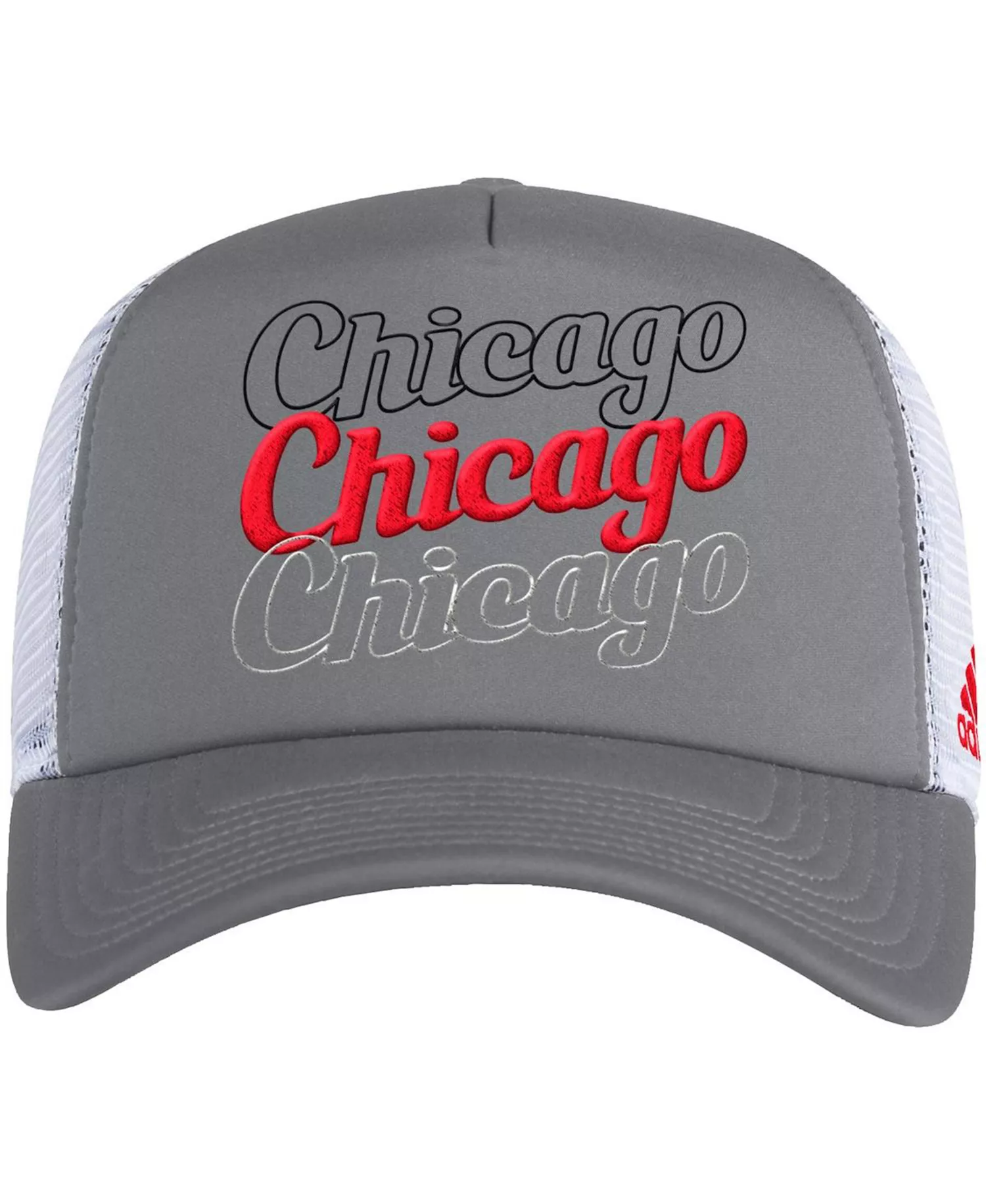 mni-e8da9e614bc574601557e4f9455aabff Women's Gray, White Chicago Blackhawks Foam Trucker Snapback Hat