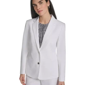 Petite Notch Collar Long-Sleeve Jacket