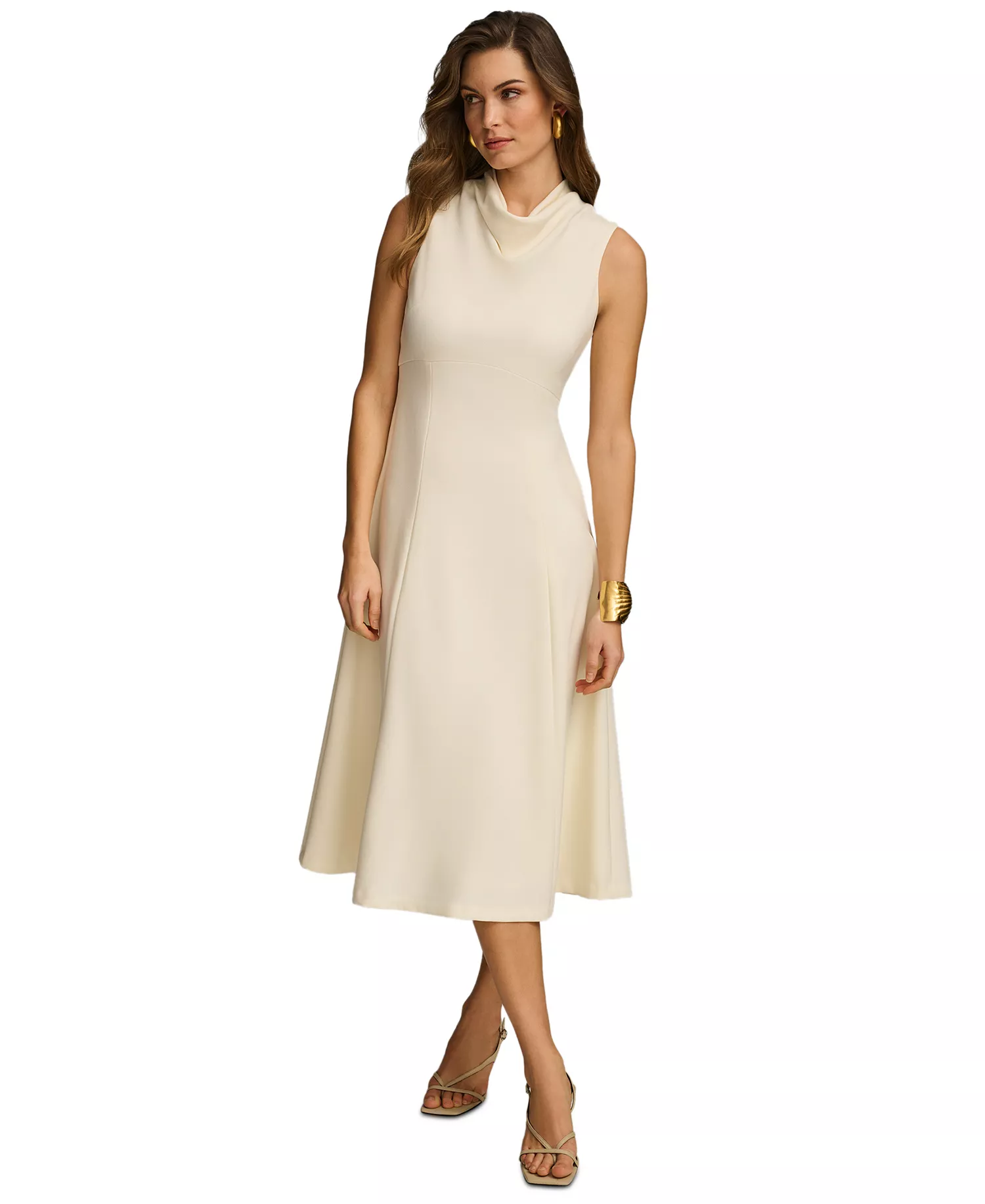 mni-e96b48ee974f61d066cc550cd5536fd3 Women's Cowlneck Midi Engagement Dress