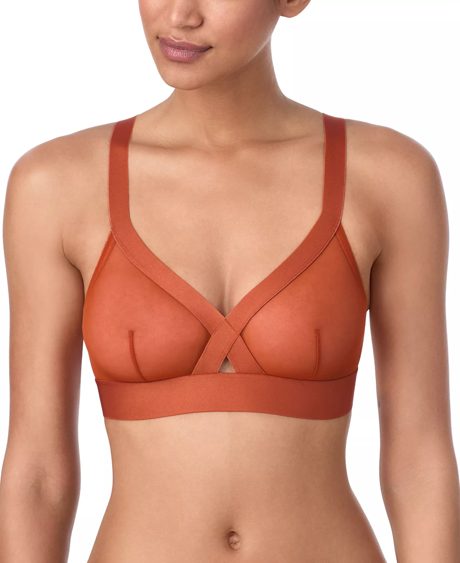 mni-e988426a9f0688ccb59449d485b17aa5 Women's Sheers Unlined Mesh Bralette Bra DK4084 — изображение 5