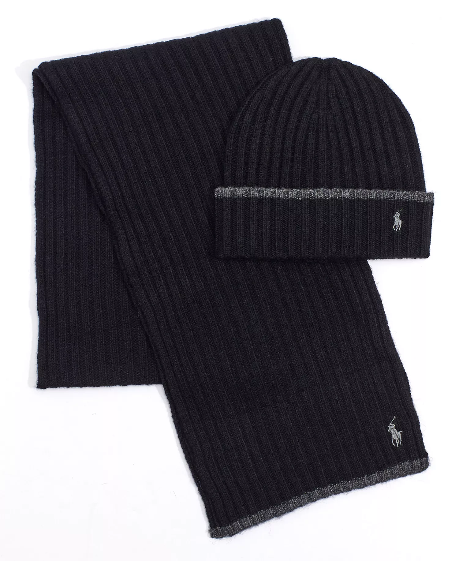 mni-e9e83fc8b6388bf389ff697c8ae54533 Men's Classic Ribbed Hat and Scarf Set