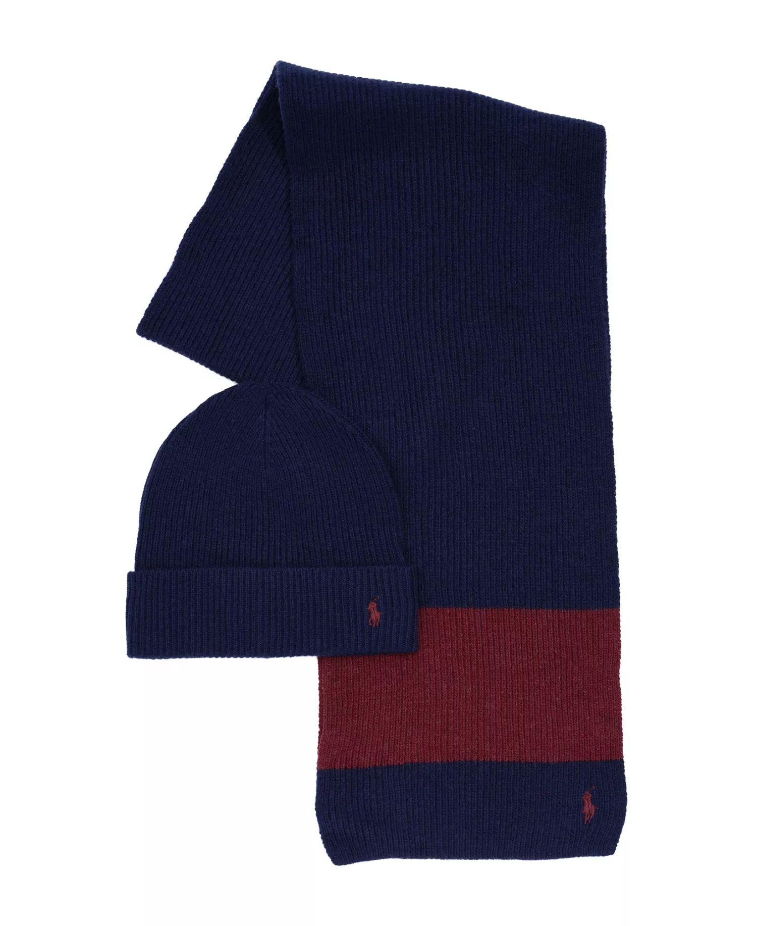 mni-e9ea6b7c9152e8f508f1984dceed3d91 Men's 2-Piece Rugby Stripe Hat and Scarf Gift Set — изображение 4