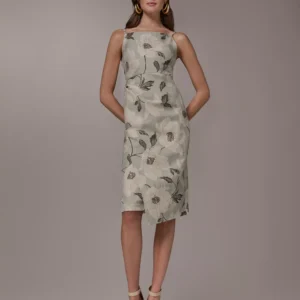 Petite Jacquard Sheath Dress