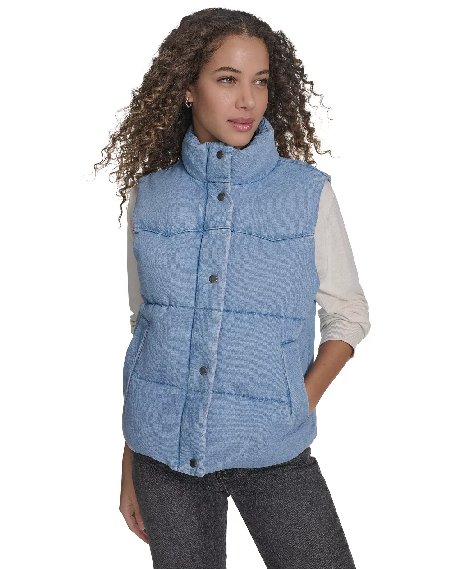 mni-ea72ccd150e2f885e11af0375d6923f3 Women's Regular Western Stand Collar Puffer Vest Jacket — изображение 3