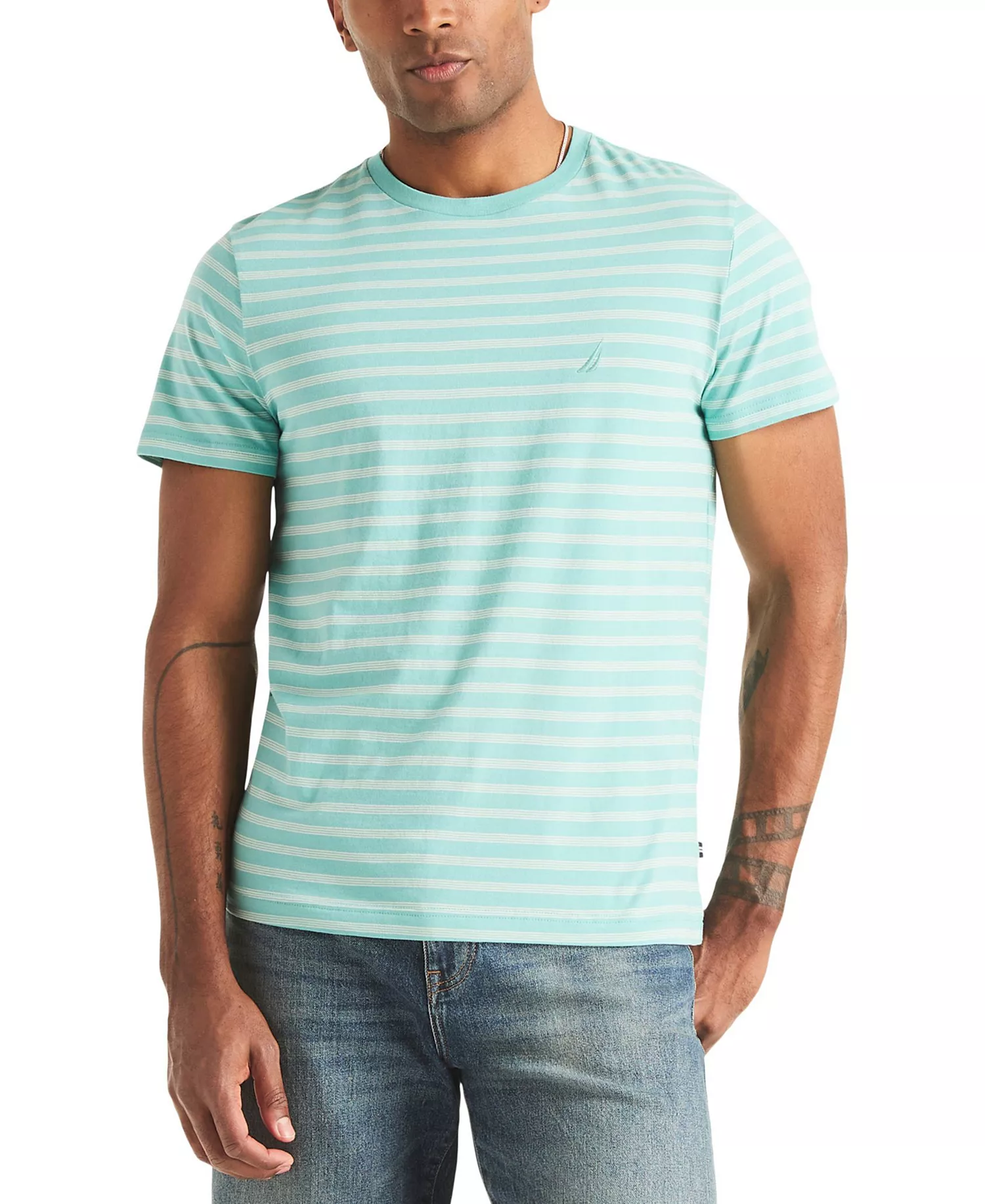 mni-eaf601054d0a86df075afec2bc990247 Men's Short-Sleeve Stripe T-Shirt
