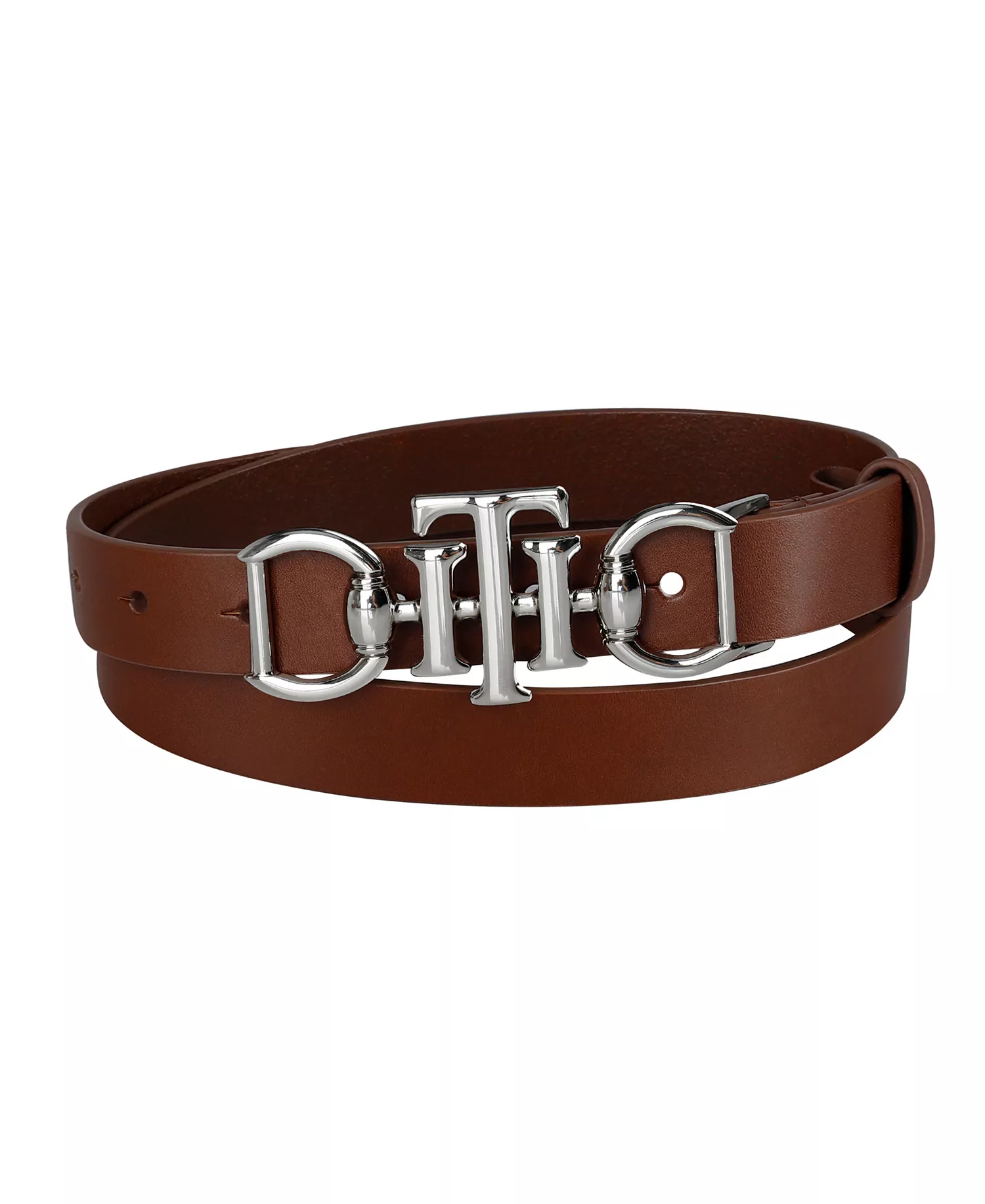mni-eb0b0db8792f55dfdc0ed13b63632b69 Women's Skinny Double Ended Horsebit Buckle Dress Casual Belt — изображение 4