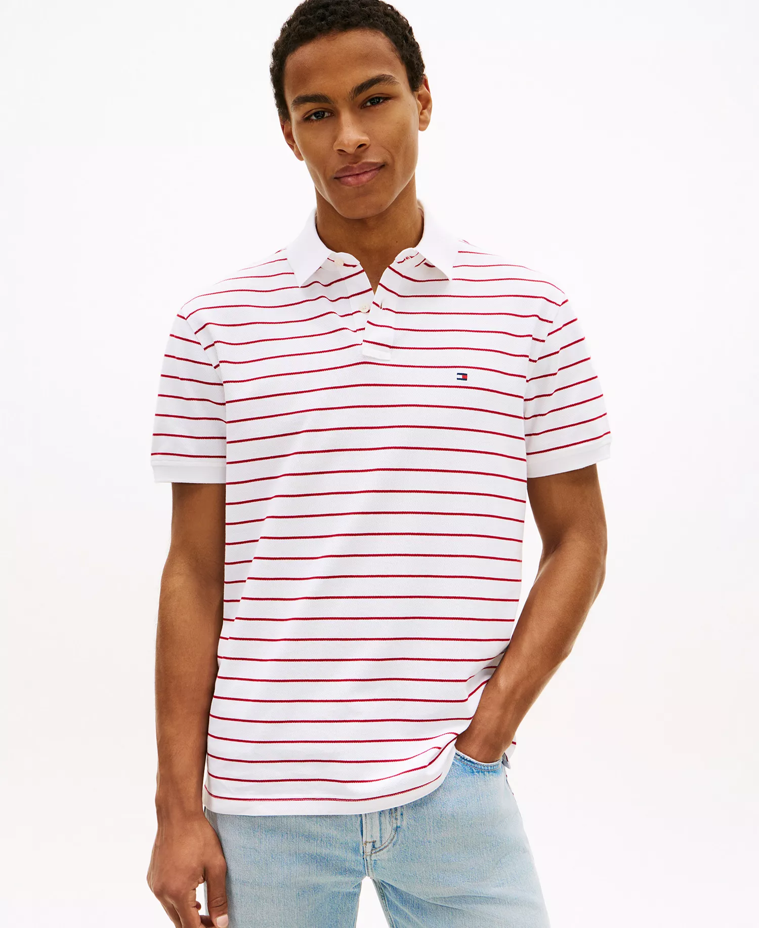 mni-ec6438c1be1201cb41fb418788046056 Men's Cotton Classic Fit 1985 Striped Polo Shirts — изображение 5