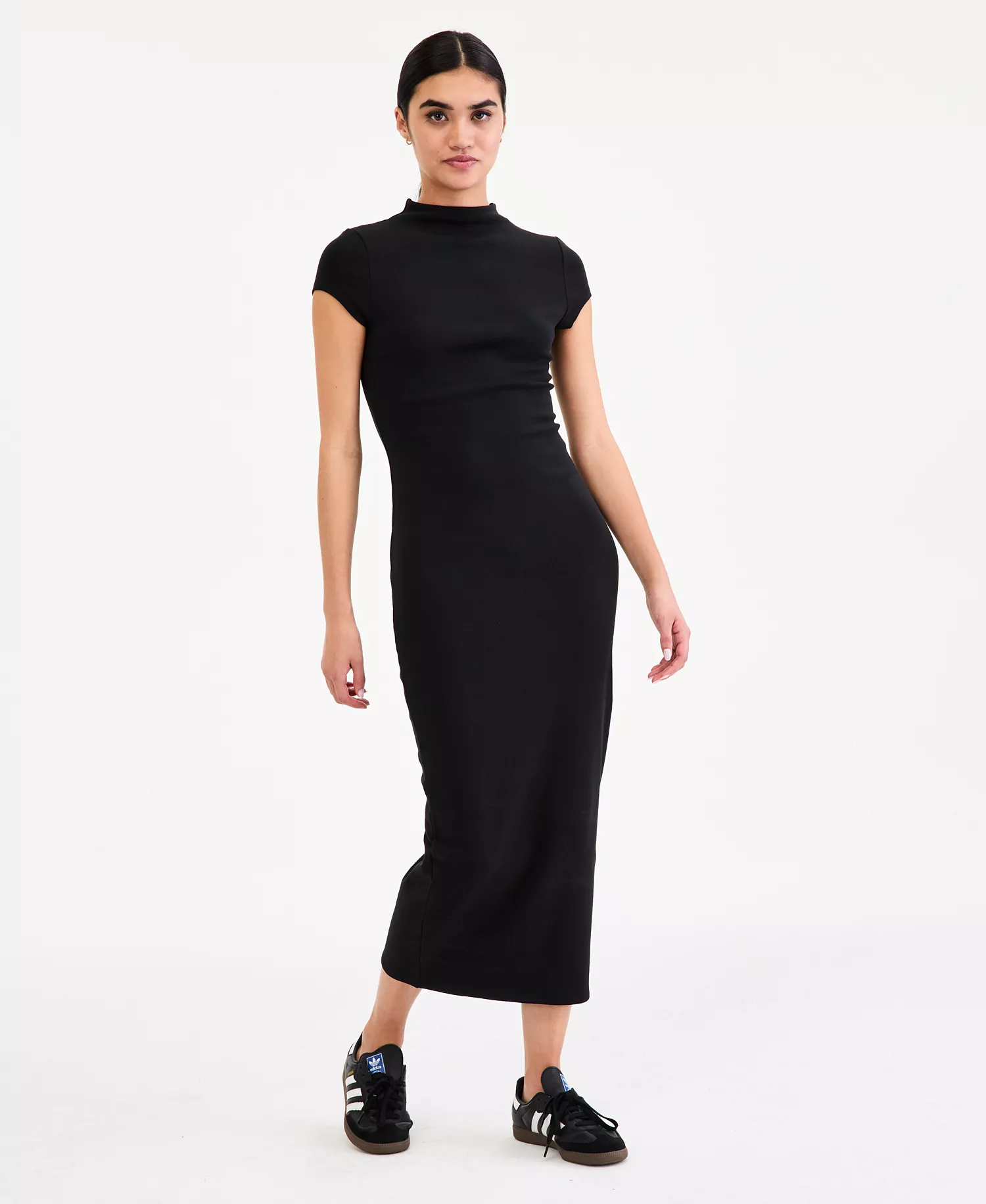 mni-ecf13f4e98788edb8048ffec25c62293 Women's Cap-Sleeve Mock-Neck Midi Dress, Exclusively at Macy's