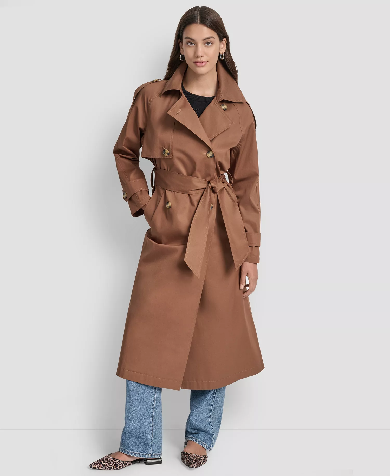 mni-ee11cd921d452e29d1913ab8eb000ff7 Women's Cotton Double-Breasted Trench Coat