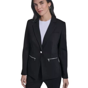 Women's Ponte Slim Leg Pant and Ponte One Button Jacket