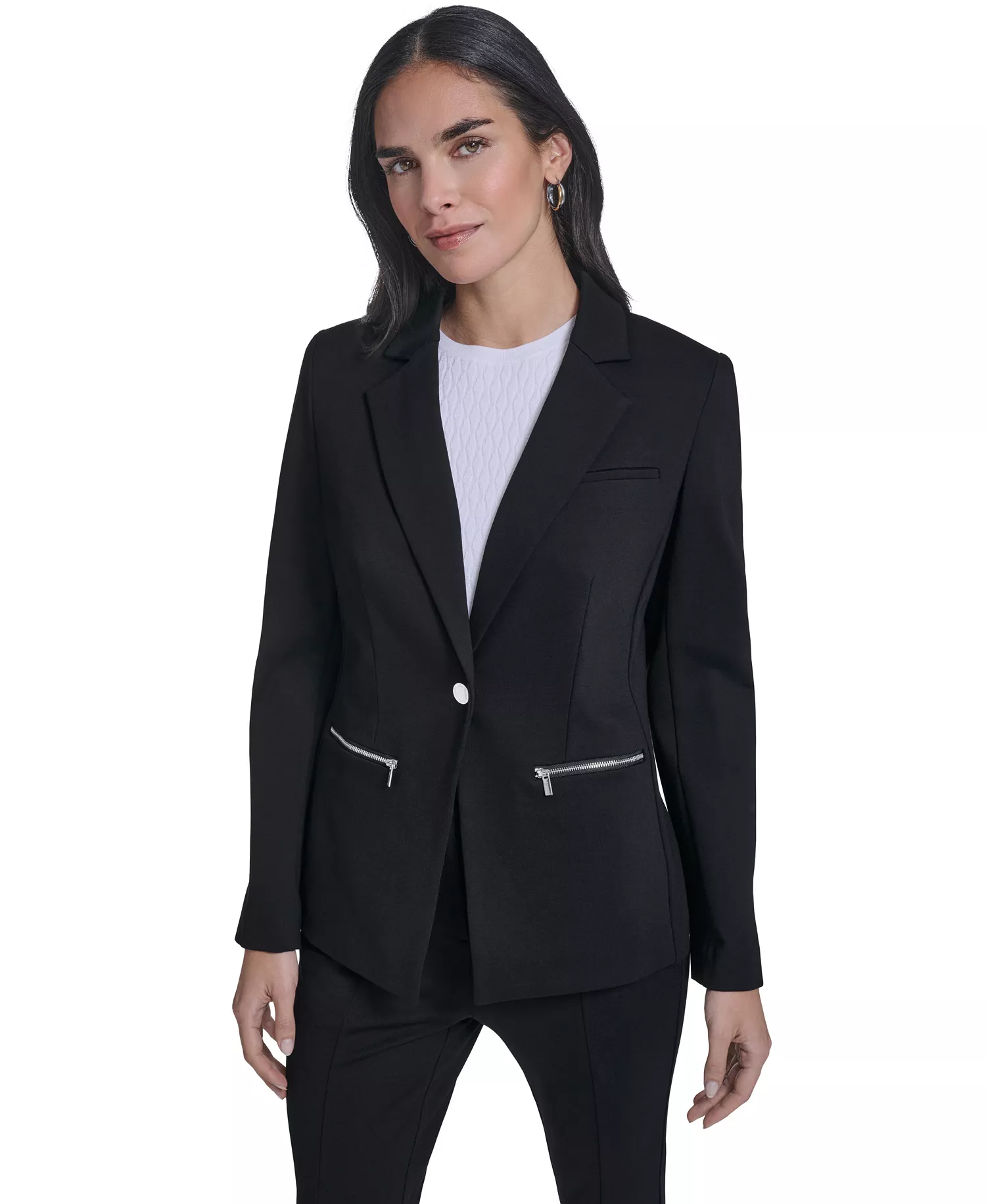 mni-ee3ee486fc13981f95667cd95769d046 Women's Ponte Slim Leg Pant and Ponte One Button Jacket