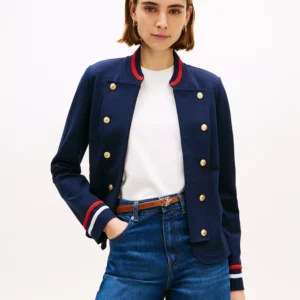 Women's Open Band High Collar Jacket