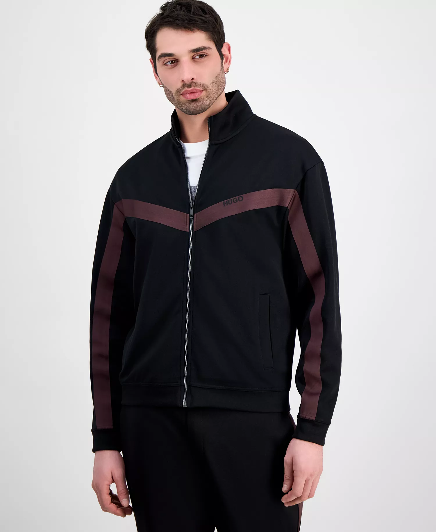 mni-eeace3e14b48741dfd5d92d30f378f96 HUGO by Men's Darti Collared Zip Track Jacket