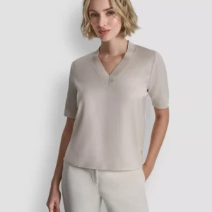 Women's V-Neck Short-Sleeve Sweater