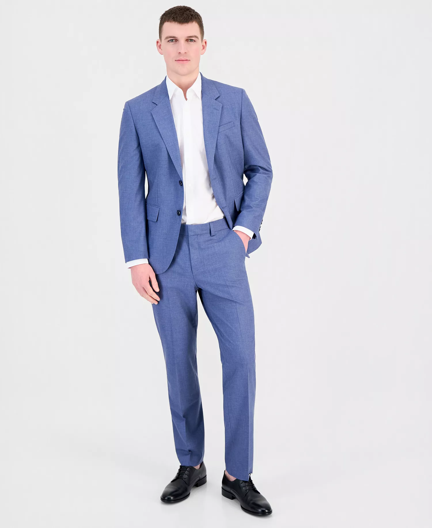 mni-eeee0b842af78267de7f3a9777d1eb89 Men's Modern-Fit Wool Blend Nested Suit