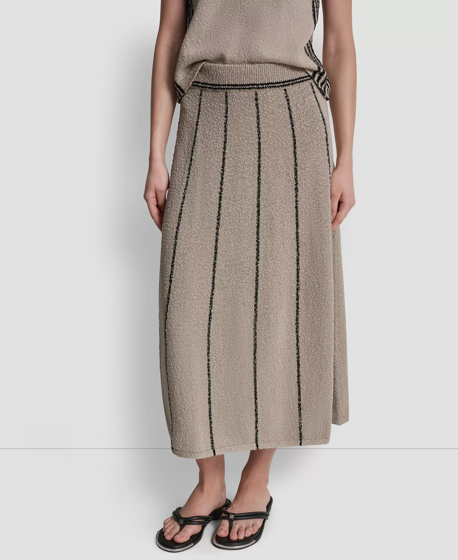 mni-efeafc33681333c1d3f80e9dd32ffd18 Women's Vertical Striped Detail Maxi Pull-On Skirt