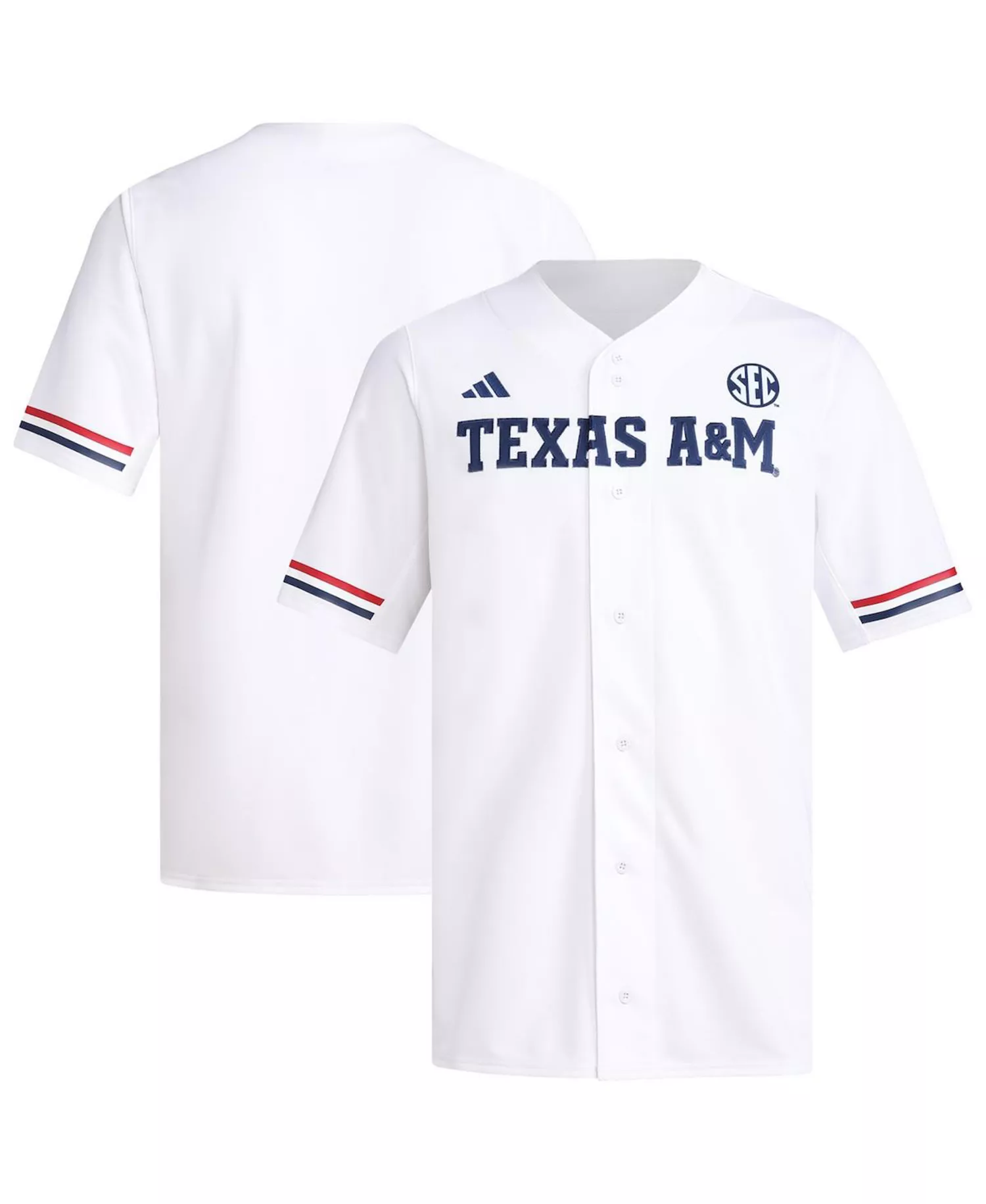 mni-f0b9e41e38387114d830ab93b374dc8e Men's White Texas A&M Aggies Replica Baseball Jersey