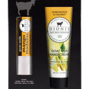 Goat Milk Honeysuckle Mango Lip Balm and Hand Cream Set