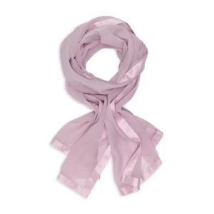 Elegant Satin-Trim Chiffon Evening Wrap