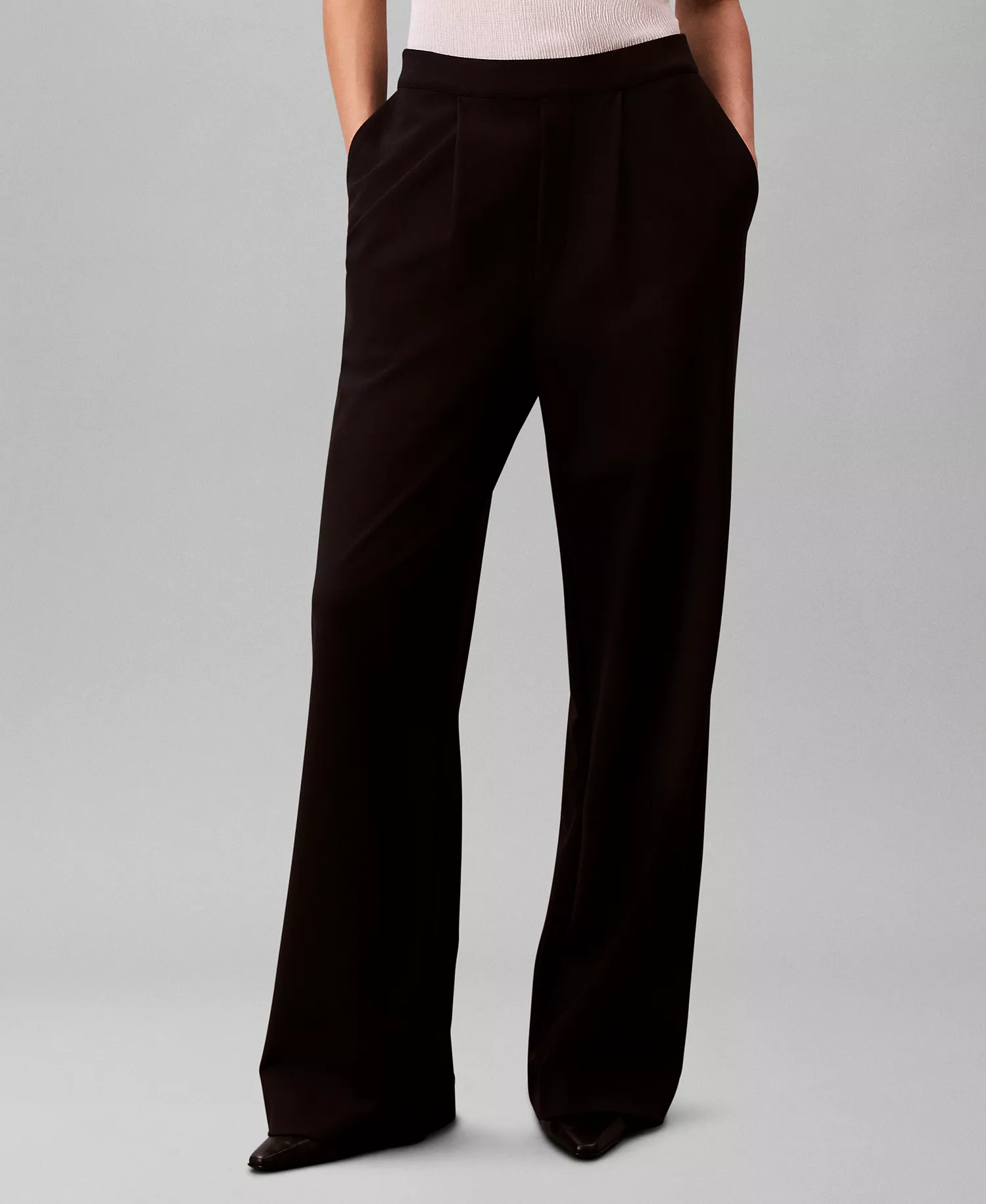 mni-f24ce5d26aec78307d75a27f3127cfb4 Women's Ponte High-Rise Wide-Leg Pants