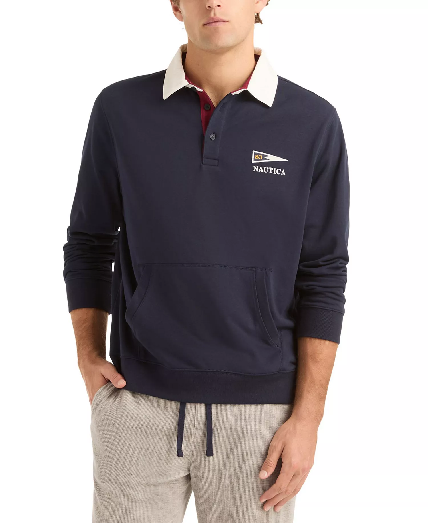 mni-f30c4df6a43ee6a4e378123e51e4edd1 Men's Regular-Fit Kangaroo Pocket Polo Sweatshirt — изображение 3
