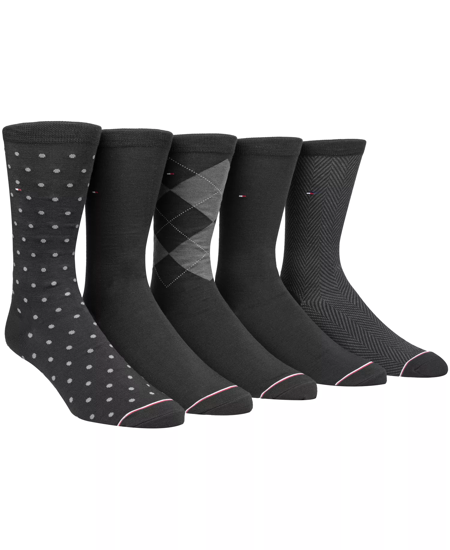 mni-f48ca0617fecc041edbff89bf26e09a3 Men's 5-Pk. Assorted Printed Crew Socks