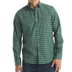 Men's Plaid Pattern Button-Down Shirt