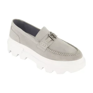 Men's White Label Suede KL Bit Moccasin Loafers