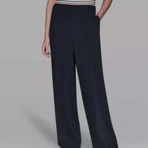 Women's Striped Wide Leg Pull-On Pants