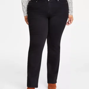 Trendy Plus Size Classic Straight Leg Jeans