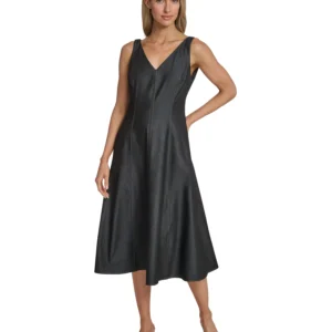 Women's Denim Fit and Flare Dress