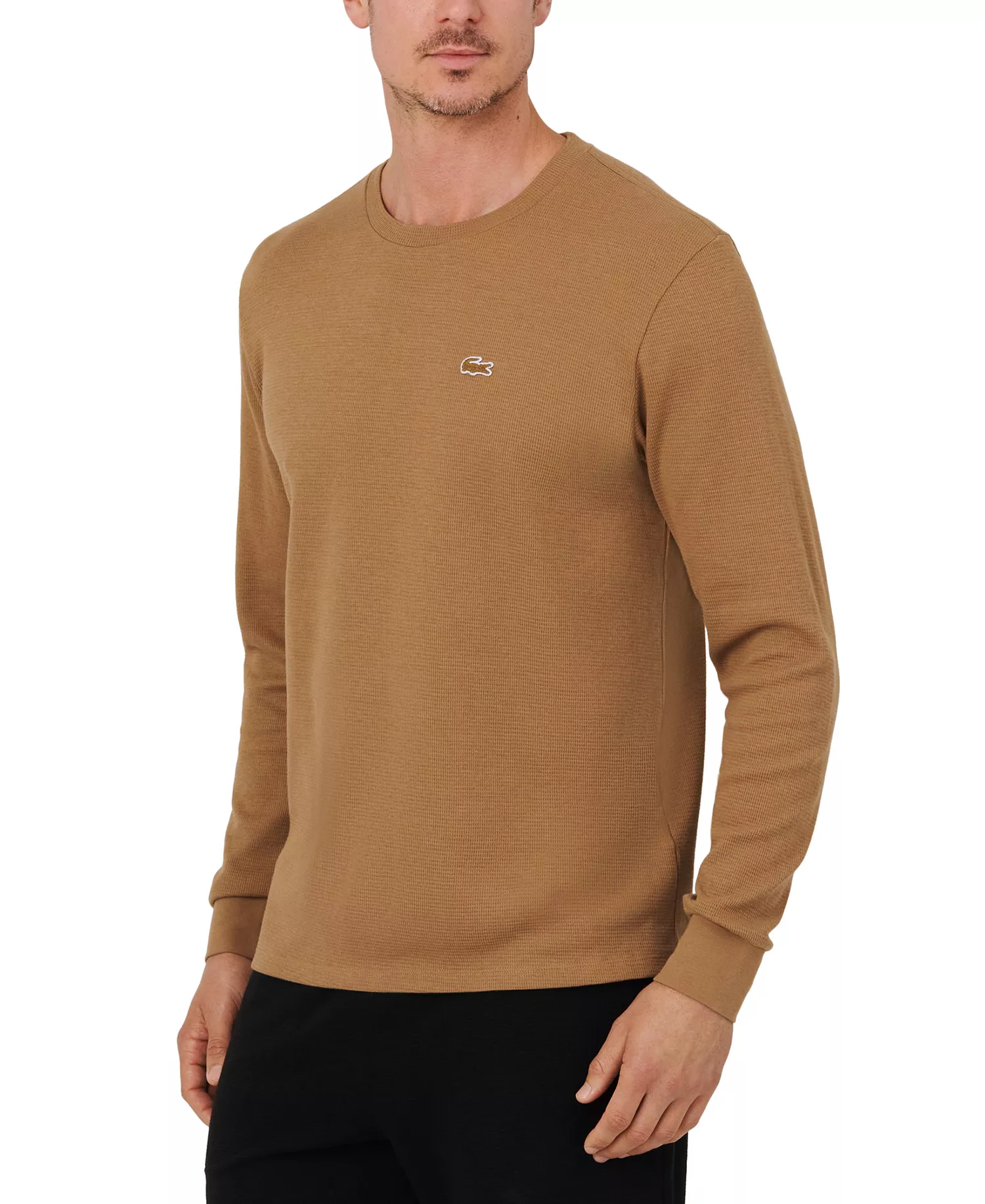 mni-f7259db52e9f3e81243d122d3949a08e Men's Waffle-Knit Thermal Sleep Shirt