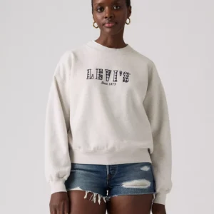 Women's Graphic Vintage Boxy Crewneck Sweatshirt