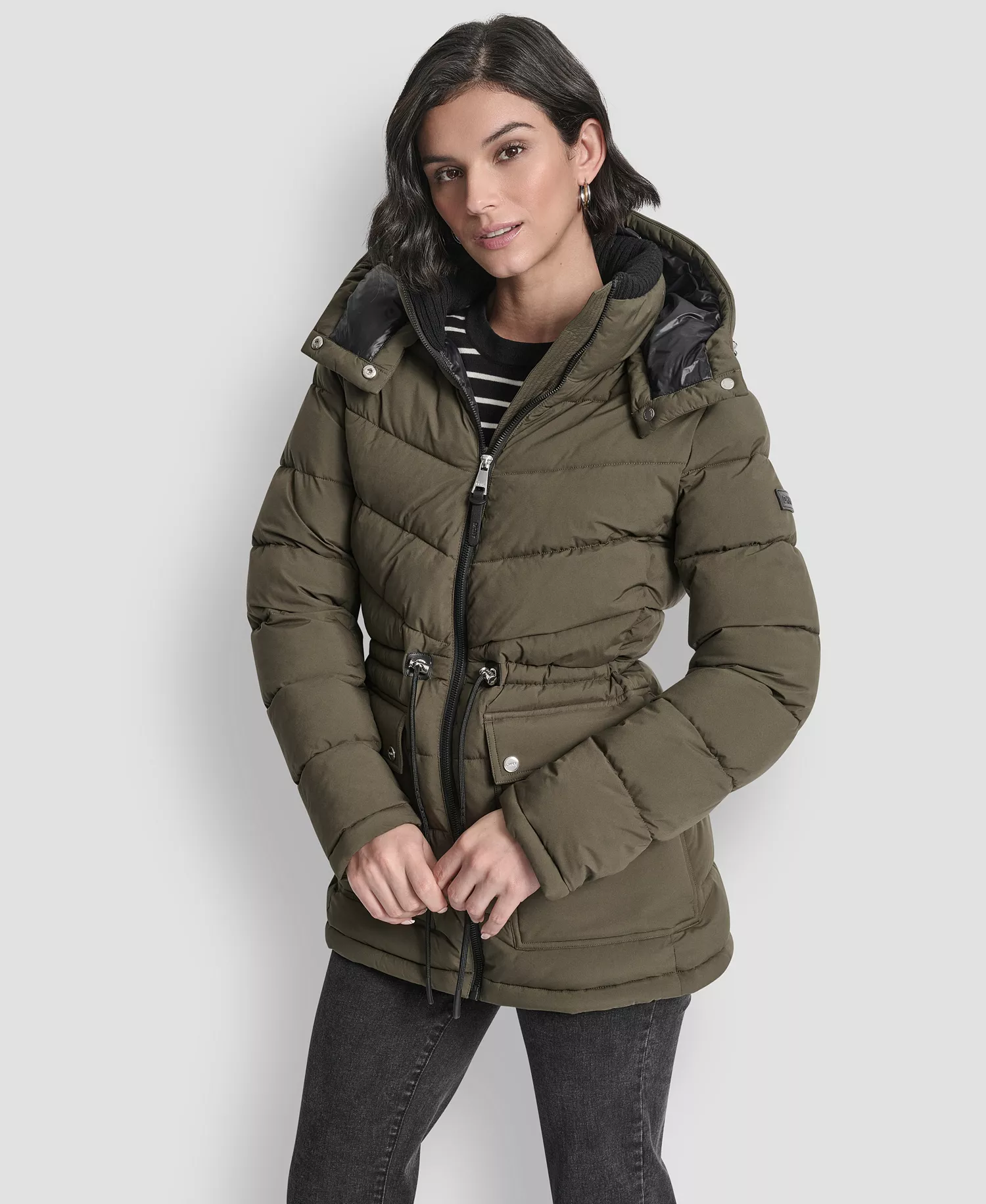 mni-f7c0a48caf4a743e45b465e8189f3455 Women's Shine Hooded Anorak Puffer Coat — изображение 5