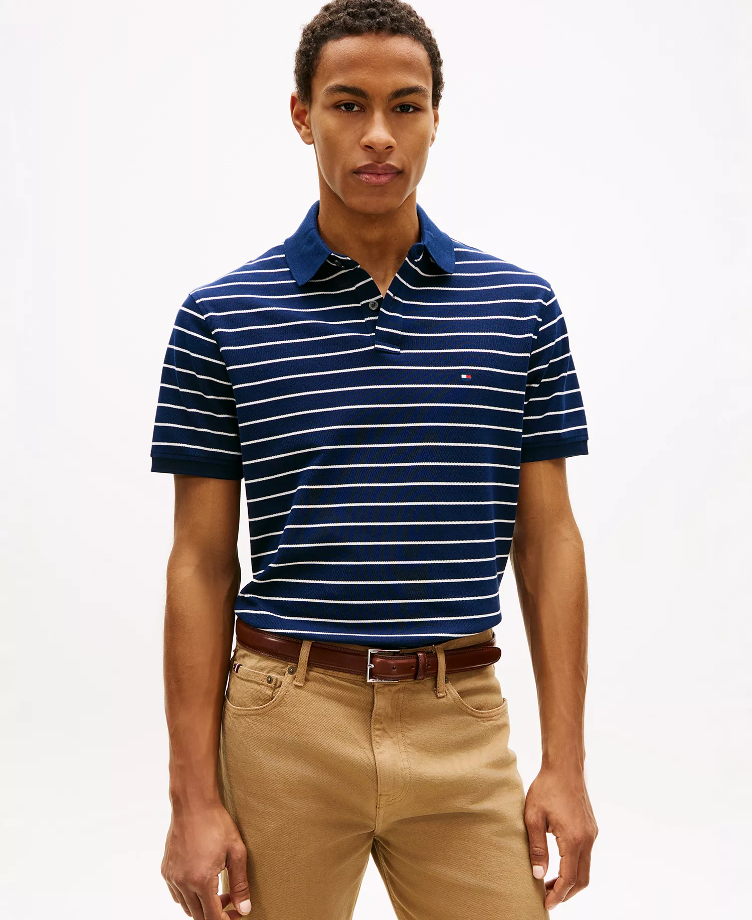 mni-f814f1749cf820e6b22e07828a3486d9 Men's Cotton Classic Fit 1985 Striped Polo Shirts — изображение 4