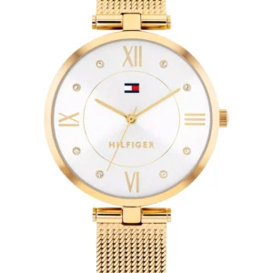 Women's Quartz Gold Tone Stainless Steel Mesh Bracelet Watch, 34mm