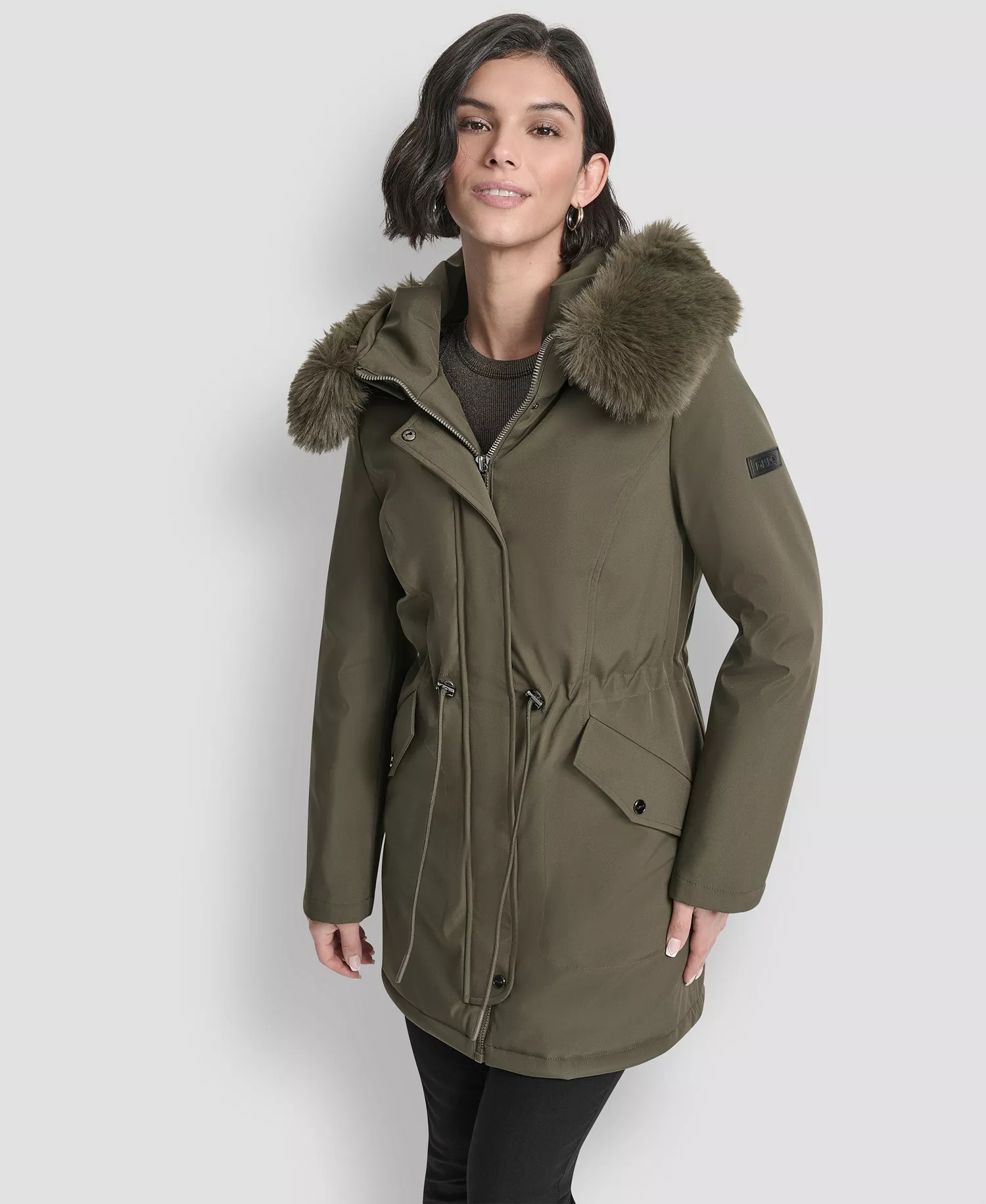 mni-f93a1ee00de03d114ed7ffa2078f745c Women's Trim Hooded Anorak Puffer Coat — изображение 3