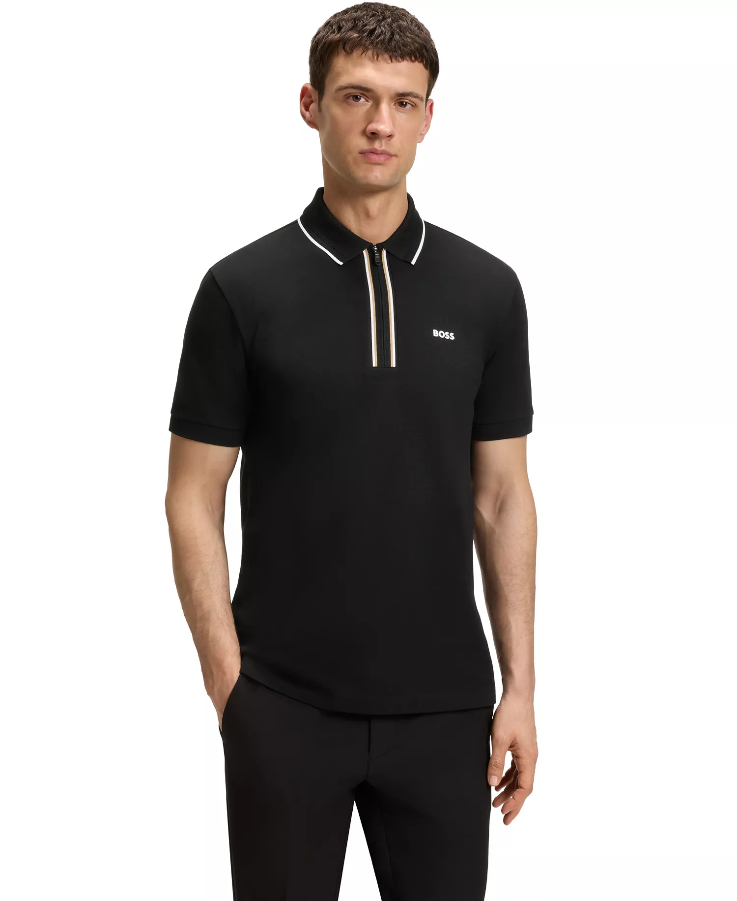 mni-f9e7d5aa8b81828dd161c0061710ab93 Men's Quick-Dry Stretch Cotton Slim-Fit Polo Shirt