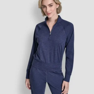 Women's Space Dye Half-Zip Top
