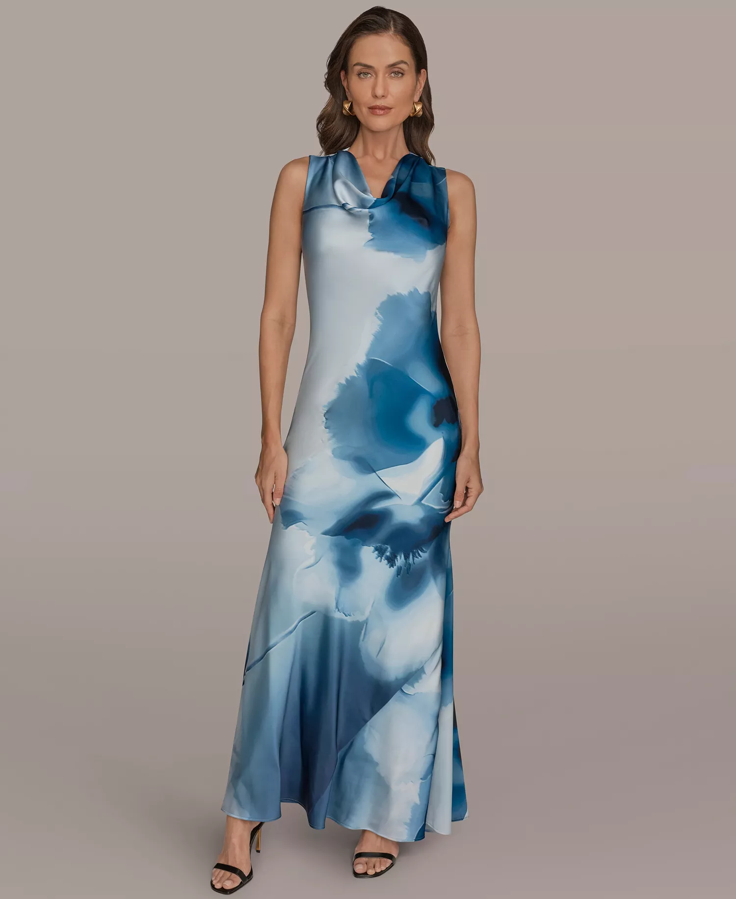 mni-fa5502cac38da4f892692e7a5e33294f Women's Cowl Neck Floral Gown