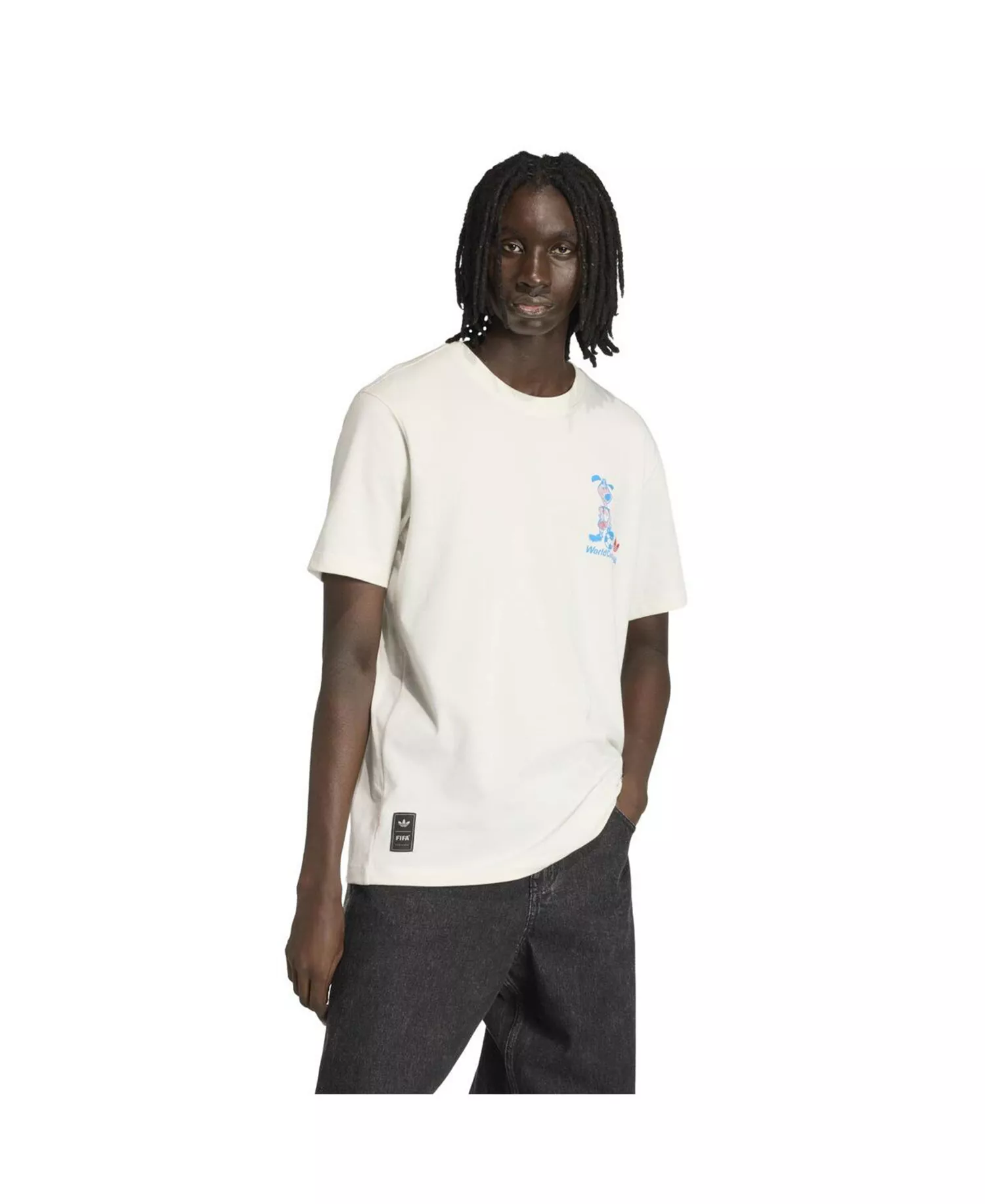 mni-faa422fa18925f315df89a457817bb93 Men's White 1994 FIFA World Cup Striker Mascot T-Shirt