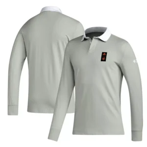 Men's 2023 Player Gray FC Cincinnati Travel Long Sleeve Polo Shirt