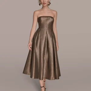 Women's Strapless Fit and Flare Cocktail Dress