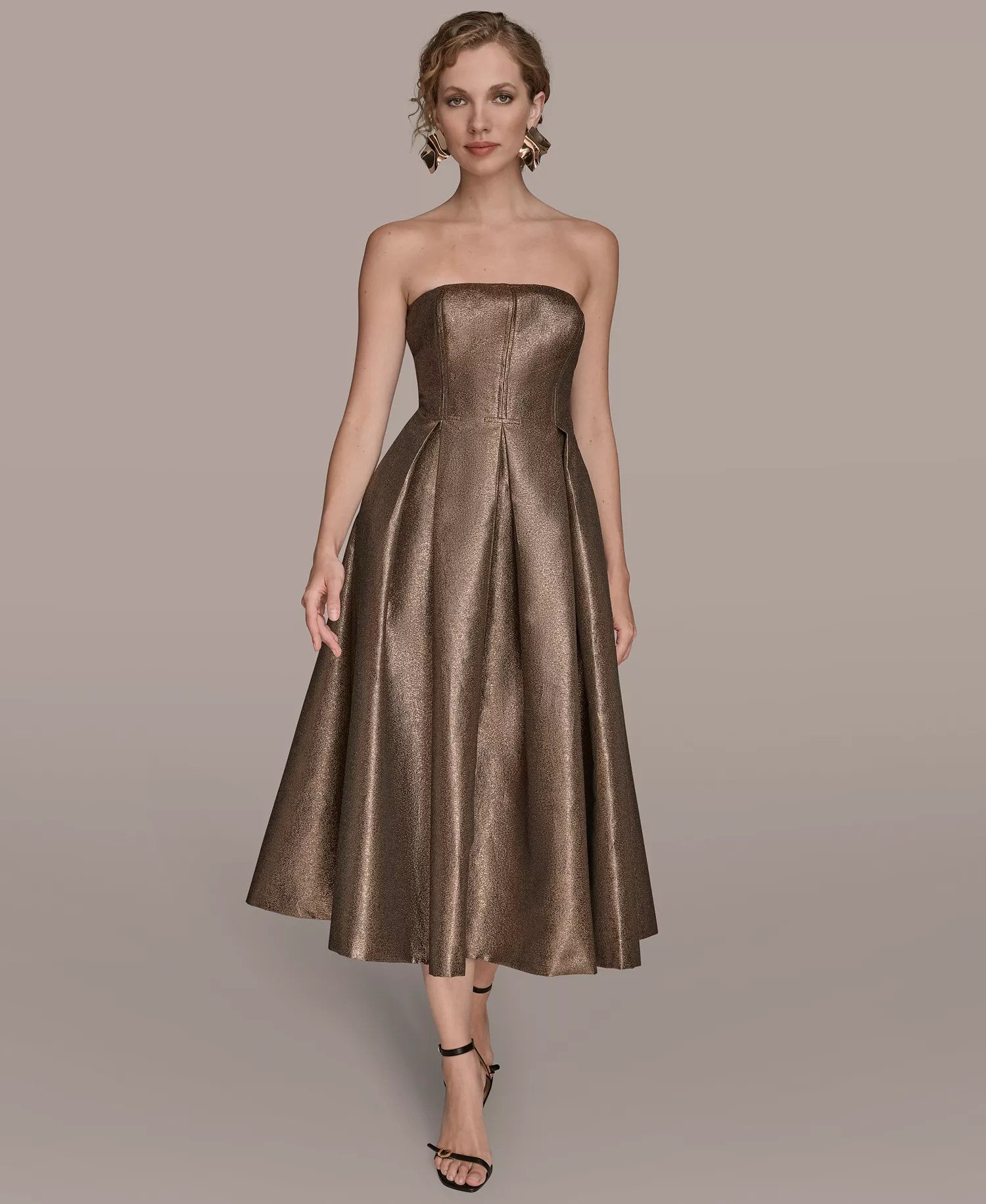 mni-fb18ae89c3f0af47881079d034fe9529 Women's Strapless Fit and Flare Cocktail Dress