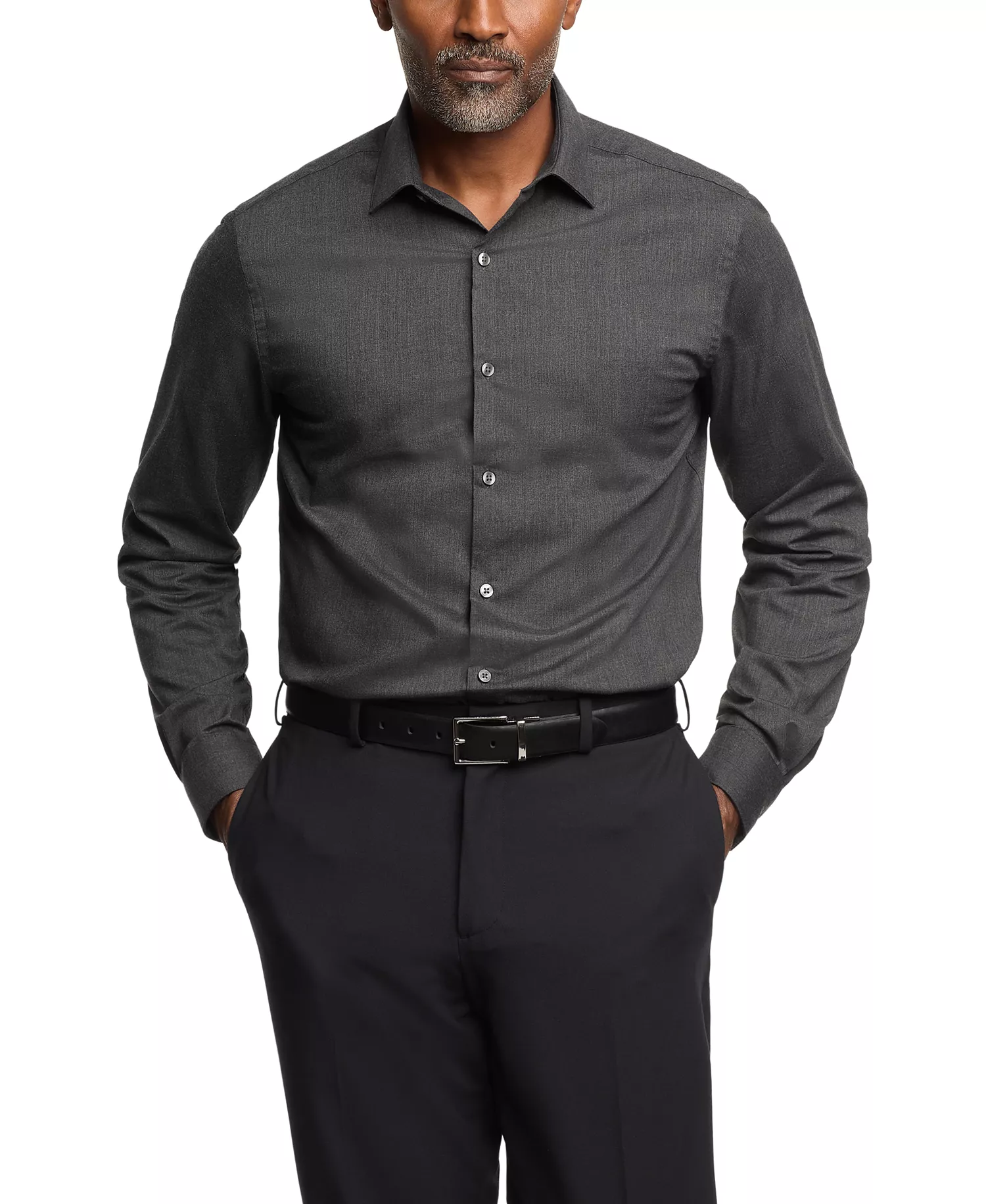 mni-fb71b582b0767e9d6da1de18c70a0a46 Men's Refined Cotton Stretch Shirt, Slim Fit