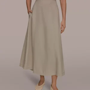 Women's Tencel Linen Panel Skirt