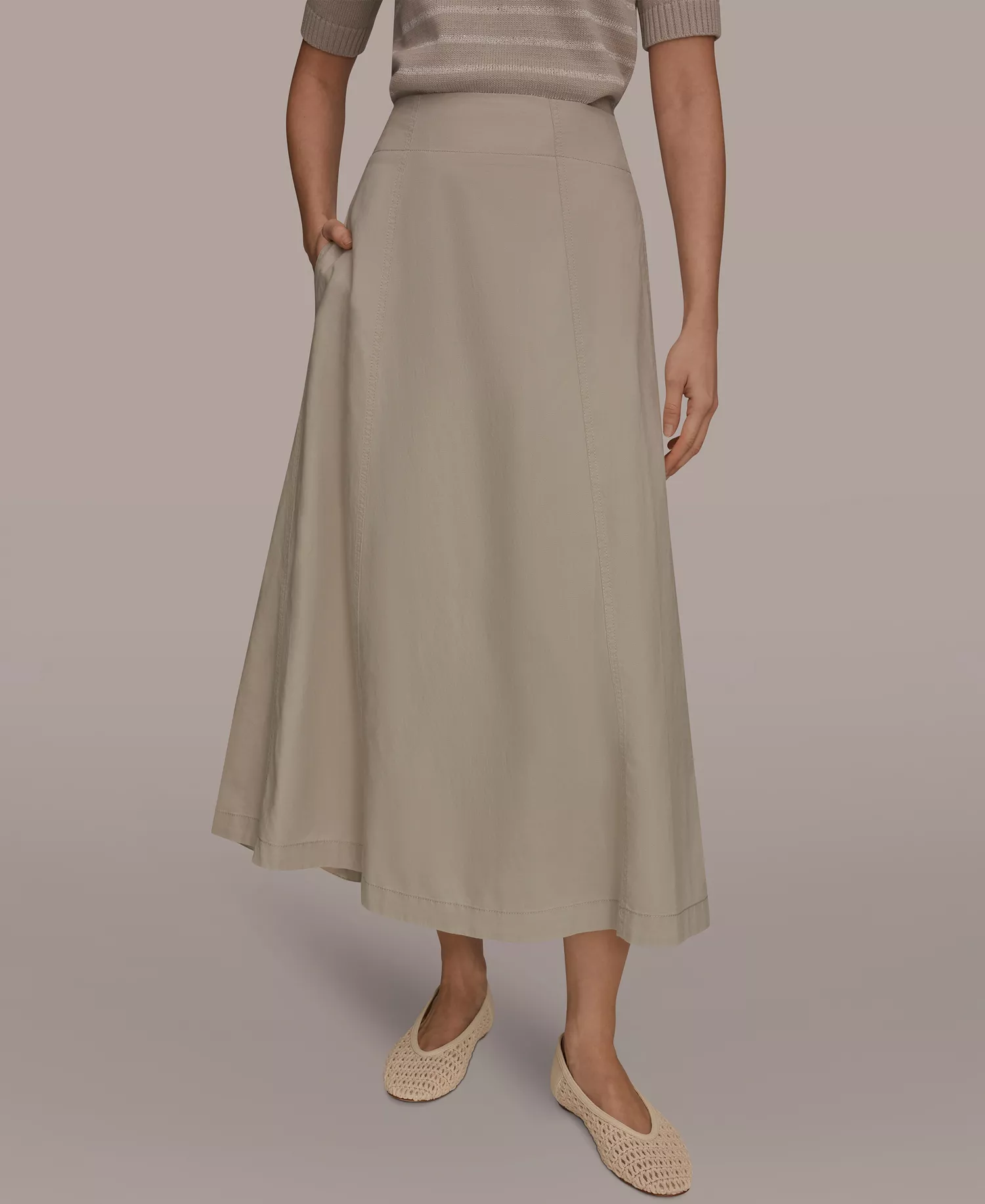 mni-fbfd216f0b77850d16416aacb4c9f4af Women's Tencel Linen Panel Skirt